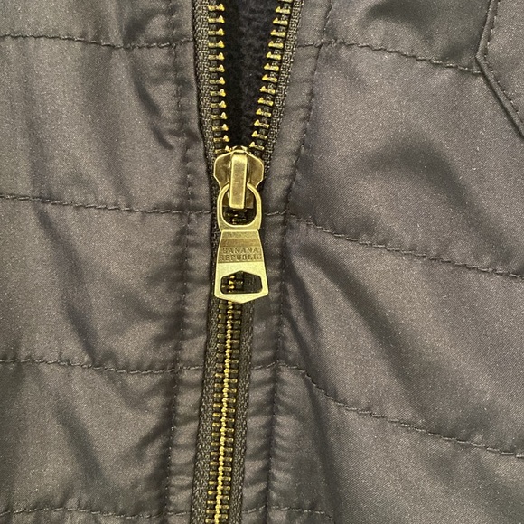 Banana republic navy quilted and fleece jacket - Picture 3 of 5